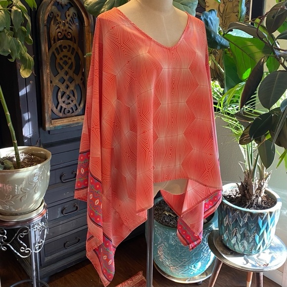 Pronto Flyaway kimono Bohemian festival top - Picture 5 of 15